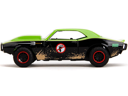 1967 Chevrolet Camaro "Teenage Mutant Ninja Turtles" Black and Green (Dirty) "Hollywood Rides" Series 1/32 Diecast Model Car by Jada-Jada-ModelCars.com