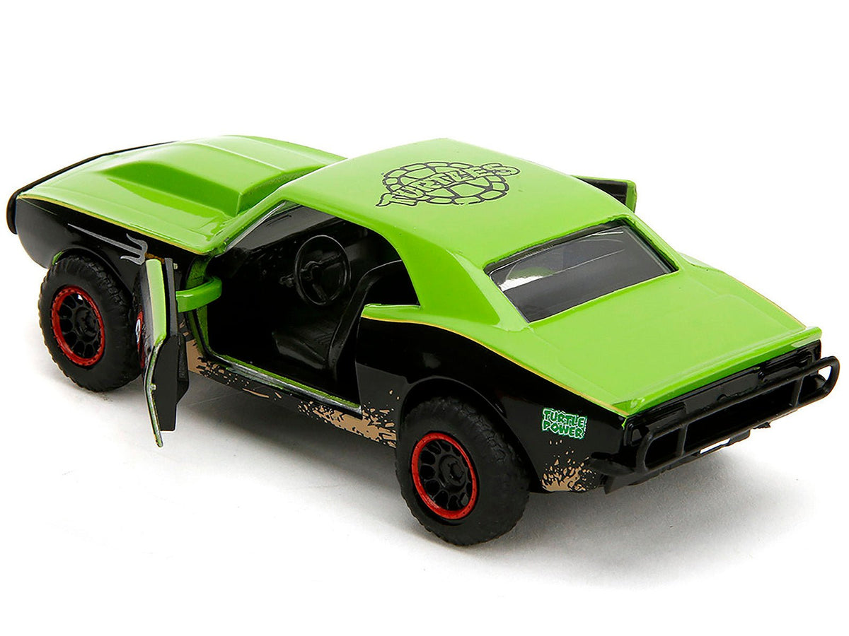 1967 Chevrolet Camaro "Teenage Mutant Ninja Turtles" Black and Green (Dirty) "Hollywood Rides" Series 1/32 Diecast Model Car by Jada-Jada-ModelCars.com