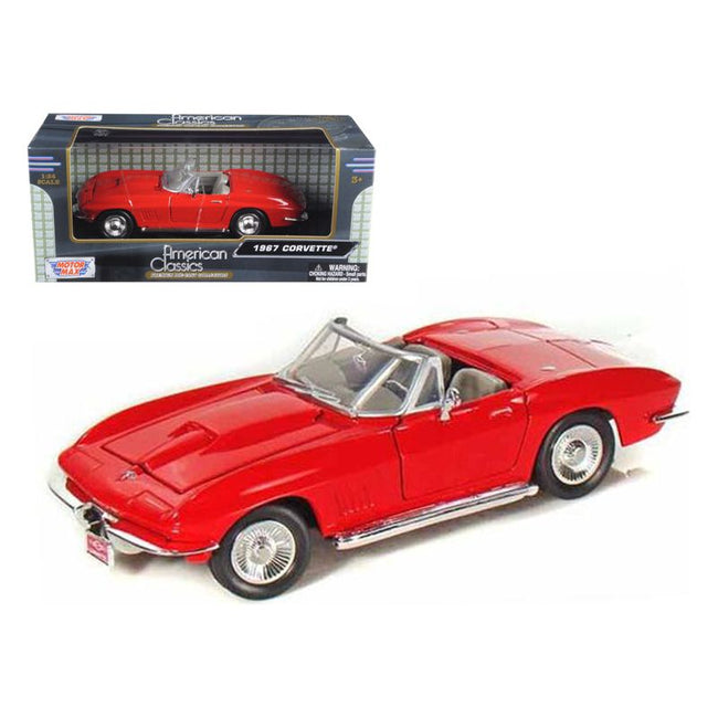 1967 Chevrolet Corvette Convertible Red 1/24 Diecast Model Car by Motormax - Motormax - ModelCars.com