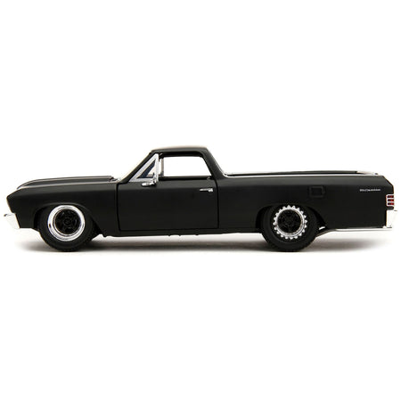 1967 Chevrolet El Camino Matt Black "Fast & Furious" Series 1/24 Diecast Model Car by Jada - Jada - ModelCars.com