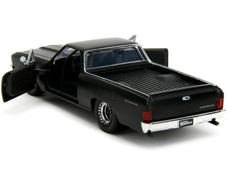 1967 Chevrolet El Camino Matt Black "Fast & Furious" Series 1/32 Diecast Model Car by Jada-Jada-ModelCars.com
