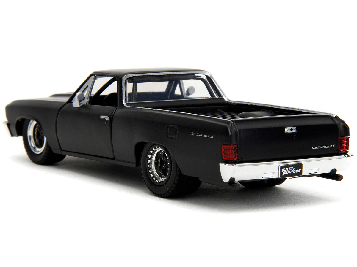 1967 Chevrolet El Camino Matt Black "Fast & Furious" Series 1/32 Diecast Model Car by Jada-Jada-ModelCars.com