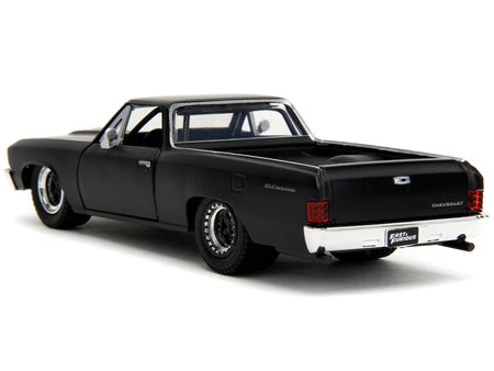 1967 Chevrolet El Camino Matt Black "Fast & Furious" Series 1/32 Diecast Model Car by Jada-Jada-ModelCars.com