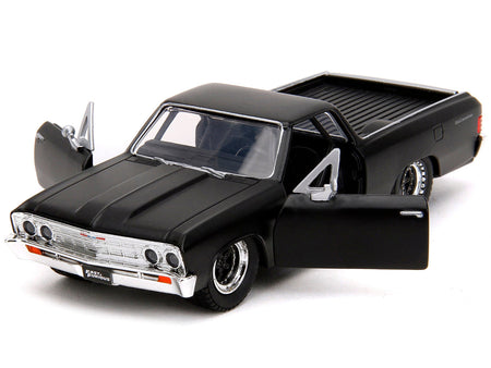 1967 Chevrolet El Camino Matt Black "Fast & Furious" Series 1/32 Diecast Model Car by Jada-Jada-ModelCars.com