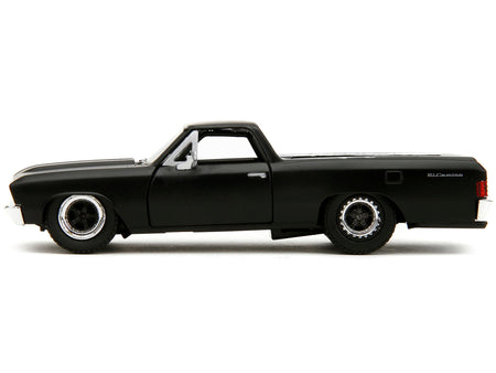 1967 Chevrolet El Camino Matt Black "Fast & Furious" Series 1/32 Diecast Model Car by Jada-Jada-ModelCars.com