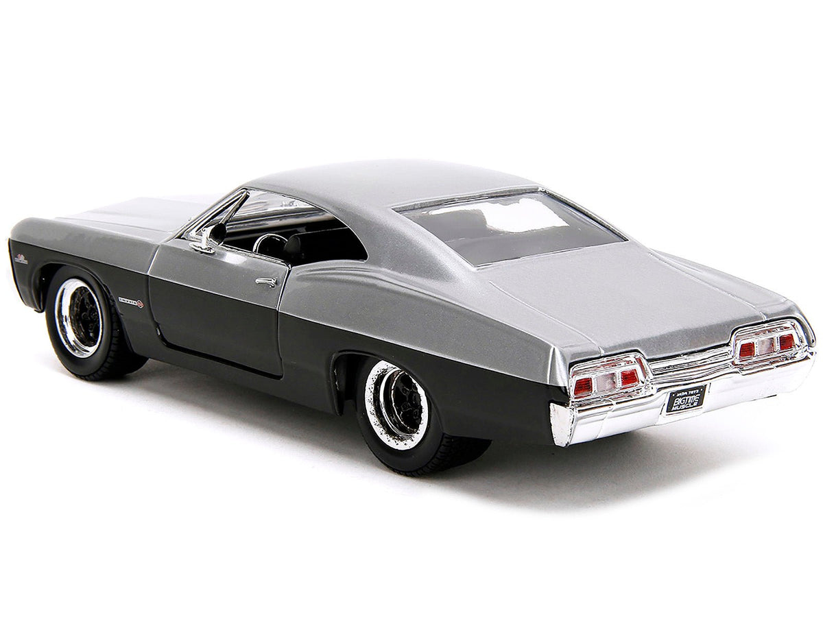 1967 Chevrolet Impala SS Silver Metallic and Black "Bigtime Muscle" Series 1/24 Diecast Model Car by Jada-Jada-ModelCars.com