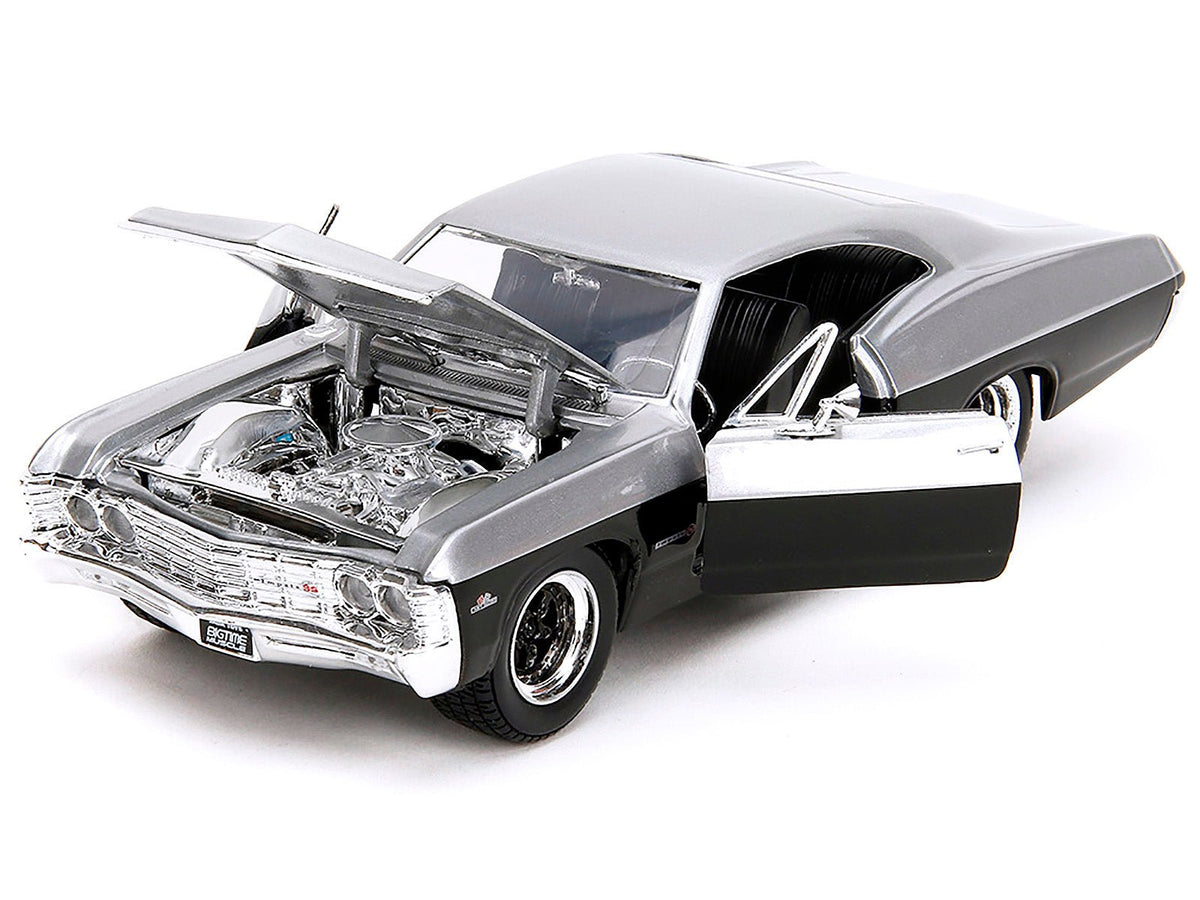 1967 Chevrolet Impala SS Silver Metallic and Black "Bigtime Muscle" Series 1/24 Diecast Model Car by Jada-Jada-ModelCars.com