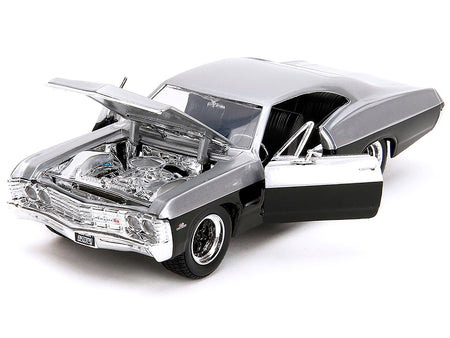 1967 Chevrolet Impala SS Silver Metallic and Black "Bigtime Muscle" Series 1/24 Diecast Model Car by Jada-Jada-ModelCars.com