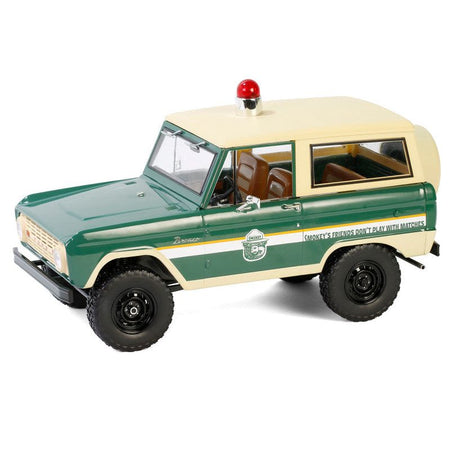 1967 Ford Bronco "Smokey Bear Forest Ranger" Green and Cream with White Stripes "Artisan Collection" 1/18 Diecast Model Car by Greenlight-Greenlight-ModelCars.com