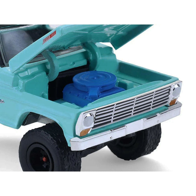 1967 Ford F-100 Custom Pickup Truck Light Blue "Barrett-Jackson" Series 16 1/64 Diecast Model Car by Greenlight-Greenlight-ModelCars.com