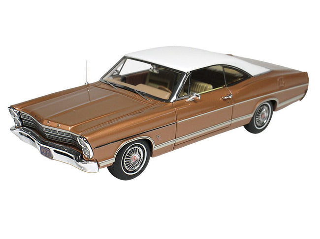 1967 Ford Galaxie Burnt Amber Metallic with White Top Limited Edition to 200 pieces Worldwide 1/43 Model Car by Goldvarg Collection-Goldvarg Collection-ModelCars.com