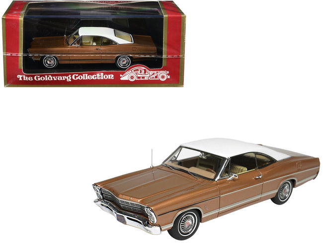 1967 Ford Galaxie Burnt Amber Metallic with White Top Limited Edition to 200 pieces Worldwide 1/43 Model Car by Goldvarg Collection-Goldvarg Collection-ModelCars.com