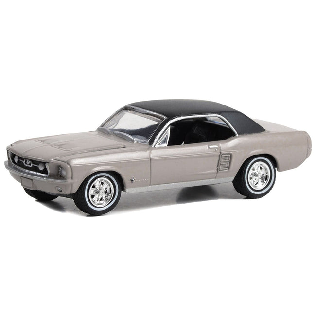 1967 Ford Mustang Coupe "She Country Special - Bill Goodro Ford Denver Colorado" Autumn Smoke with Black Top "Hobby Exclusive" Series 1/64 Diecast Model Car by Greenlight - Greenlight - ModelCars.com