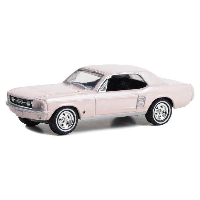 1967 Ford Mustang Coupe "She Country Special - Bill Goodro Ford Denver Colorado" Bermuda Sand "Hobby Exclusive" Series 1/64 Diecast Model Car by Greenlight - Greenlight - ModelCars.com
