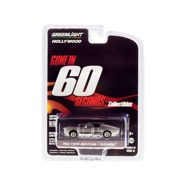 1967 Ford Mustang Custom "Eleanor" "Gone in 60 Sixty Seconds" (2000) Movie 1/64 Diecast Car Model by Greenlight-Greenlight-ModelCars.com