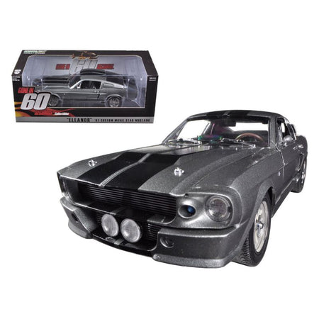1967 Ford Mustang Custom "Eleanor" Gray Metallic with Black Stripes "Gone in 60 Seconds" (2000) Movie 1/18 Diecast Model Car by Greenlight - Greenlight - ModelCars.com
