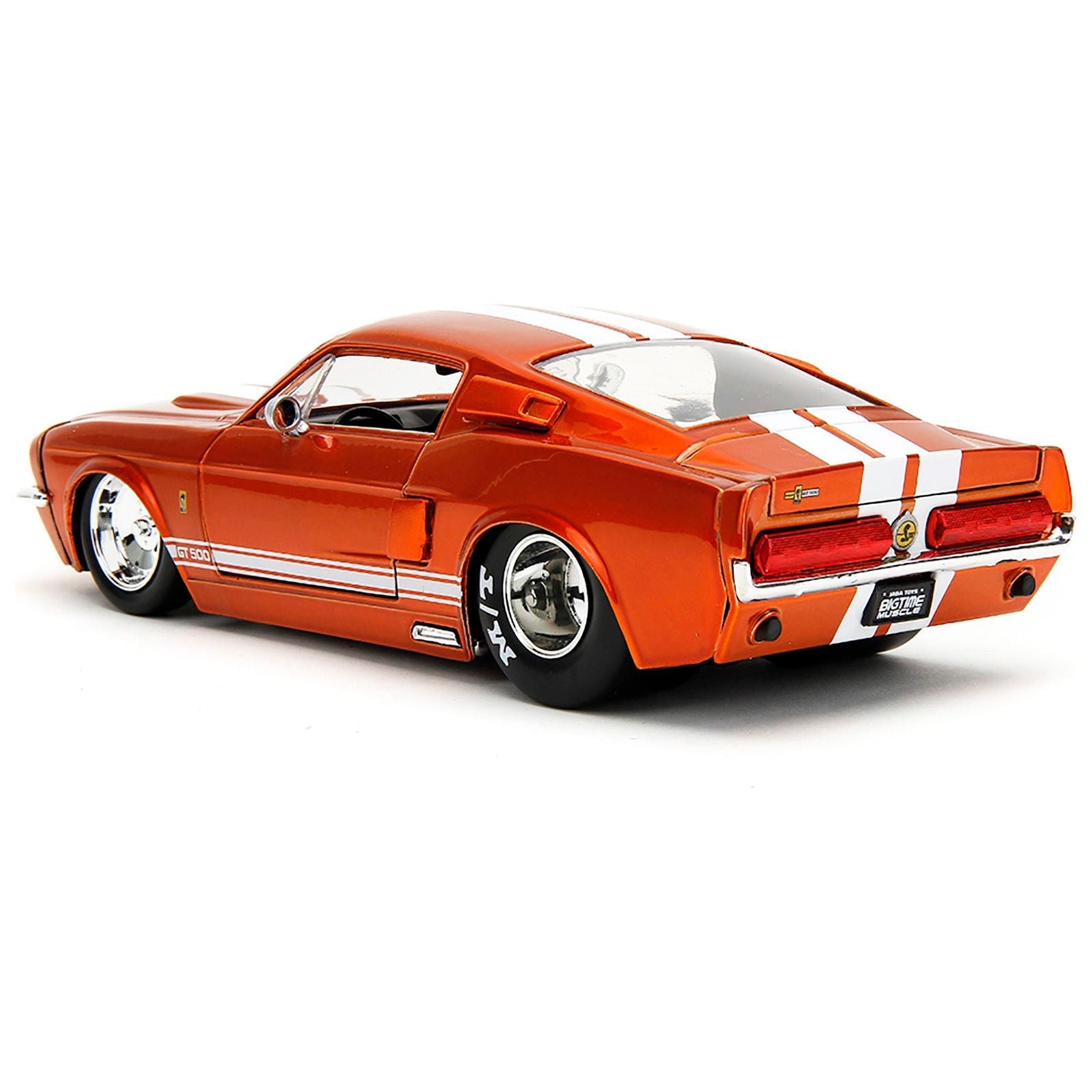 1967 Ford Mustang Shelby GT500 Candy Orange with White Stripes "Bigtime Muscle" Series 1/24 Diecast Model Car by Jada - Jada - ModelCars.com