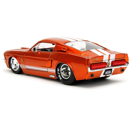1967 Ford Mustang Shelby GT500 Candy Orange with White Stripes "Bigtime Muscle" Series 1/24 Diecast Model Car by Jada - Jada - ModelCars.com