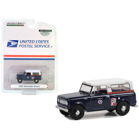 1967 Harvester Scout RHD (Right Hand Drive) Blue with White Top "USPS (United States Postal Service)" "Hobby Exclusive" Series 1/64 Diecast Model Car by Greenlight - Greenlight - ModelCars.com