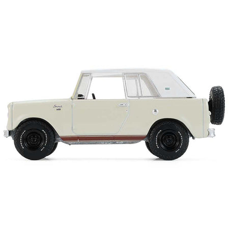 1967 International Scout 800 Sportop Cream with Brown Stripes and White Top "All Terrain" Series 17 1/64 Diecast Model Car by Greenlight-Greenlight-ModelCars.com