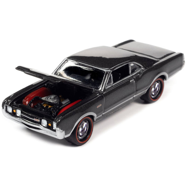1967 Oldsmobile 442 W-30 Antique Pewter Gray Metallic "MCACN (Muscle Car and Corvette Nationals)" Limited Edition to 4164 pieces Worldwide "Muscle Cars USA" Series 1/64 Diecast Model Car by Johnny Lightning-Johnny Lightning-ModelCars.com