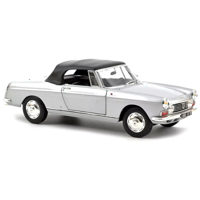1967 Peugeot 404 Cabriolet Silver Metallic 1/18 Diecast Model Car by Norev - Norev - ModelCars.com