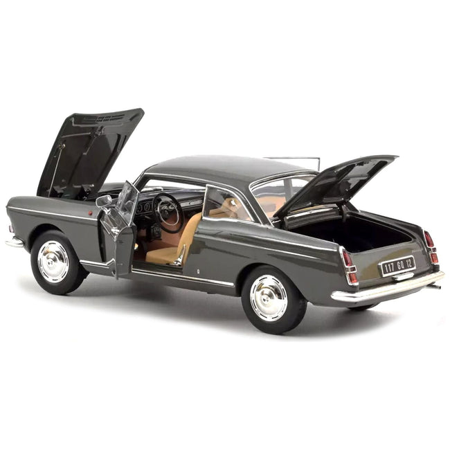 1967 Peugeot 404 Coupe Graphite Gray 1/18 Diecast Model Car by Norev - Norev - ModelCars.com