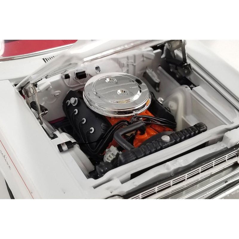 1967 Plymouth Belvedere II Super Stock "Don Grotheer" White with Graphics and Red Interior Limited Edition to 306 pieces Worldwide 1/18 Diecast Model Car by ACME-Acme-ModelCars.com