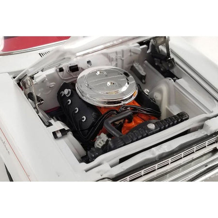 1967 Plymouth Belvedere II Super Stock "Don Grotheer" White with Graphics and Red Interior Limited Edition to 306 pieces Worldwide 1/18 Diecast Model Car by ACME-Acme-ModelCars.com