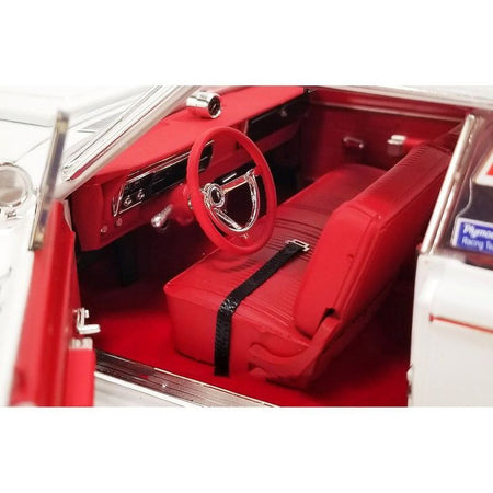1967 Plymouth Belvedere II Super Stock "Don Grotheer" White with Graphics and Red Interior Limited Edition to 306 pieces Worldwide 1/18 Diecast Model Car by ACME-Acme-ModelCars.com