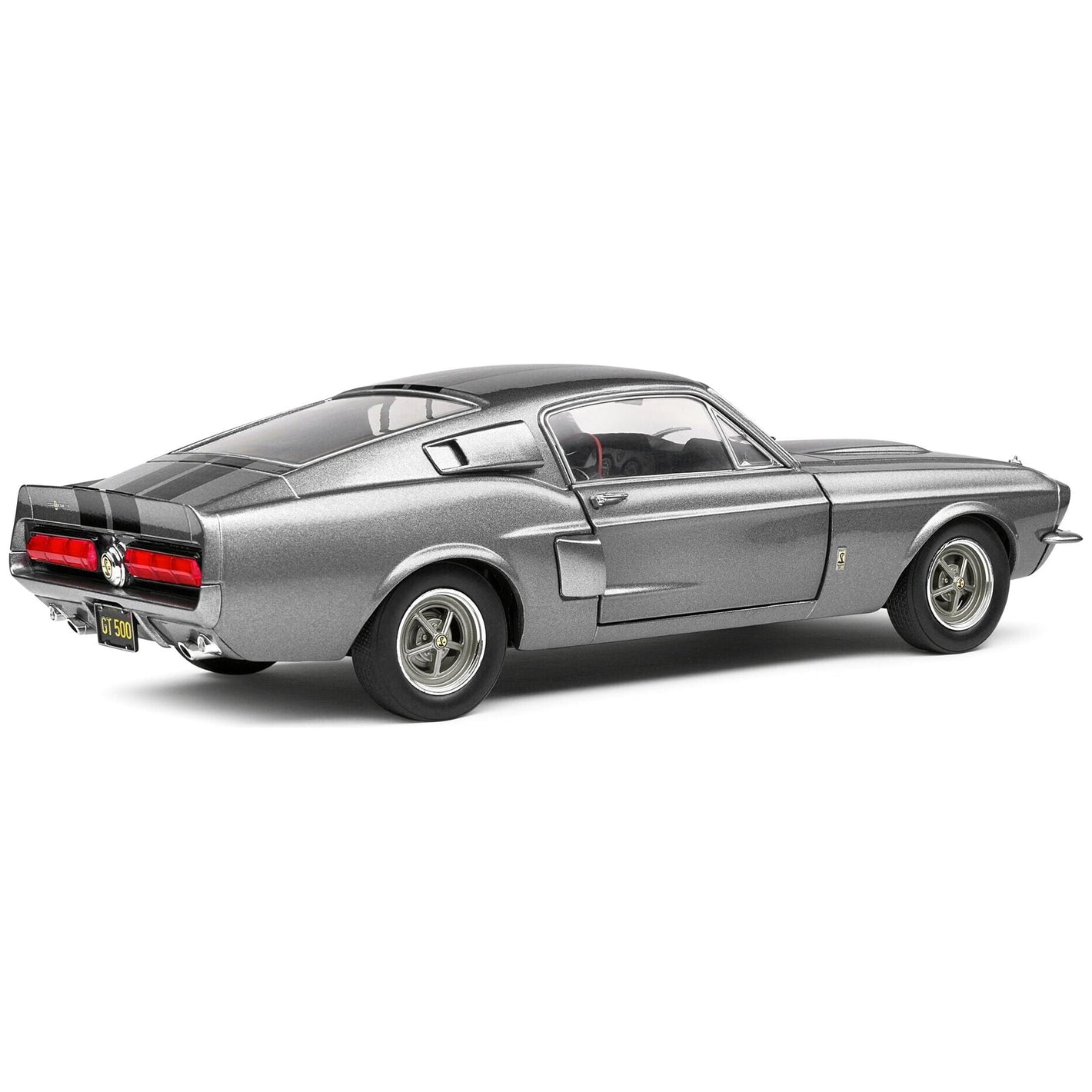 1967 Shelby GT500 Gray Metallic with Black Stripes 1/18 Diecast Model Car by Solido - Solido - ModelCars.com