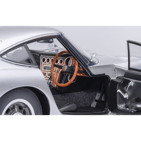 1967 Toyota 2000GT RHD (Right Hand Drive) Silver Metallic 1/18 Model Car by Autoart-Autoart-ModelCars.com
