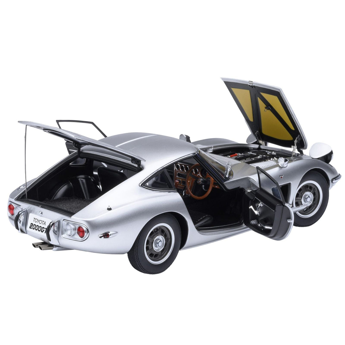 1967 Toyota 2000GT RHD (Right Hand Drive) Silver Metallic 1/18 Model Car by Autoart-Autoart-ModelCars.com