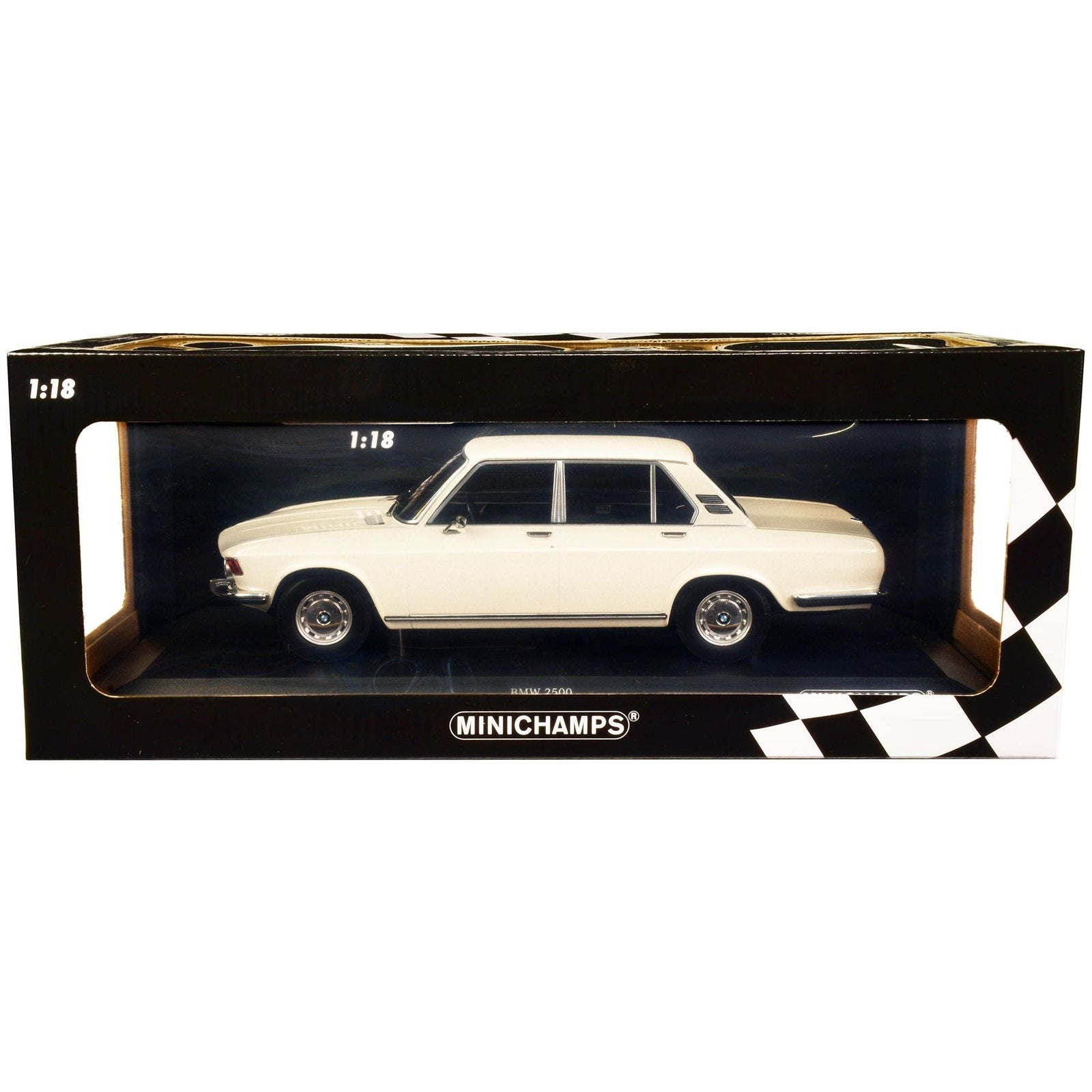 1968 BMW 2500 White Limited Edition to 504 pieces Worldwide 1/18 Diecast Model Car by Minichamps - Minichamps - ModelCars.com