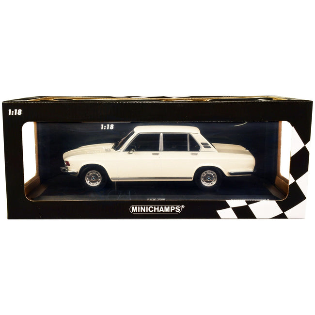 1968 BMW 2500 White Limited Edition to 504 pieces Worldwide 1/18 Diecast Model Car by Minichamps - Minichamps - ModelCars.com