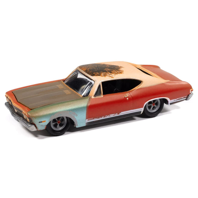 1968 Chevrolet Chevelle SS 396 Matador Red (Weathered) "Project in Progress" Series 1/64 Diecast Model Car by Johnny Lightning-Johnny Lightning-ModelCars.com