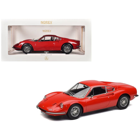 1968 Dino 246 GT Red 1/18 Diecast Model Car by Norev-Norev-ModelCars.com