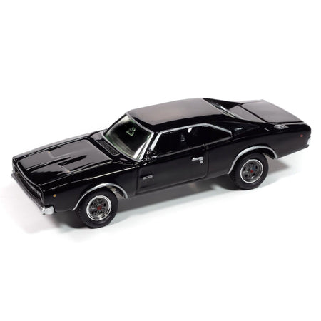 1968 Dodge Charger R/T Black "John Wick" (2014) Movie "Pop Culture" 2025 Release 1 1/64 Diecast Model Car by Johnny Lightning-Johnny Lightning-ModelCars.com