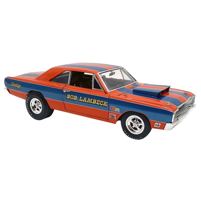 1968 Dodge Dart Super Stock "Bob Lambeck" Blue and Orange Limited Edition to 400 pieces Worldwide 1/18 Diecast Model Car by ACME-Acme-ModelCars.com