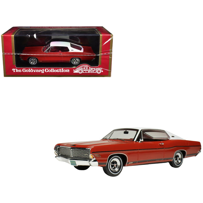 1968 Ford Galaxie 500 XL Candy Apple Red with White Top and Red Interior Limited Edition to 200 pieces Worldwide 1/43 Model Car by Goldvarg Collection-Goldvarg Collection-ModelCars.com