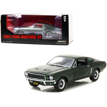 1968 Ford Mustang GT Fastback Highland Green Metallic 1/24 Diecast Model Car by Greenlight - Greenlight - ModelCars.com