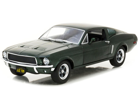 1968 Ford Mustang GT Fastback Highland Green Metallic 1/24 Diecast Model Car by Greenlight-Greenlight-ModelCars.com