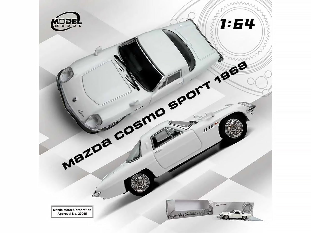 1968 Mazda 110 S Cosmo Sport RHD (Right Hand Drive) White 1/64 Diecast Model Car by Model Model-Model Model-ModelCars.com