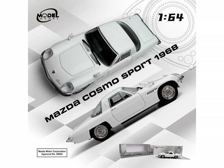 1968 Mazda 110 S Cosmo Sport RHD (Right Hand Drive) White 1/64 Diecast Model Car by Model Model-Model Model-ModelCars.com