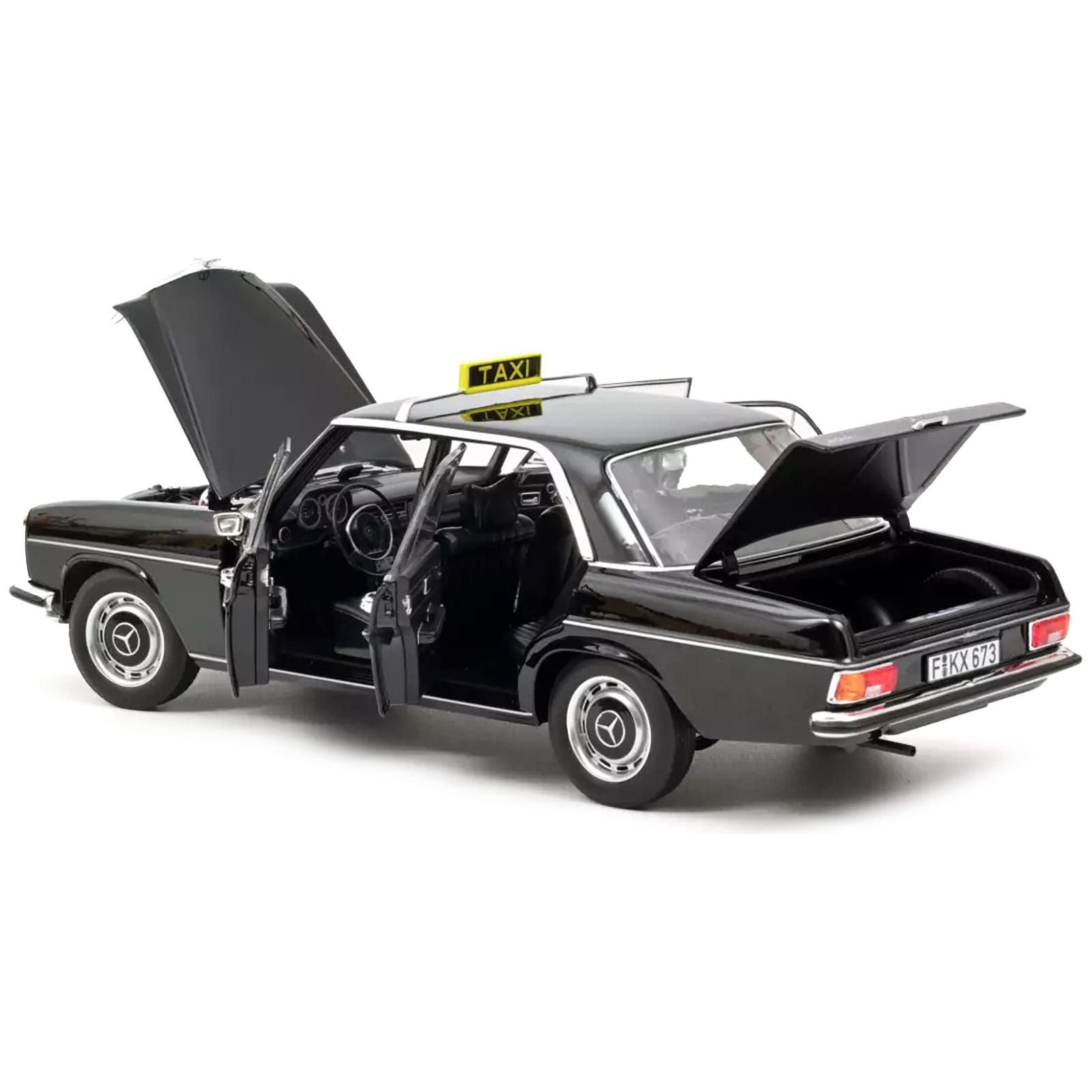 1968 Mercedes - Benz 200 Taxi Black 1/18 Diecast Model Car by Norev - Norev - ModelCars.com