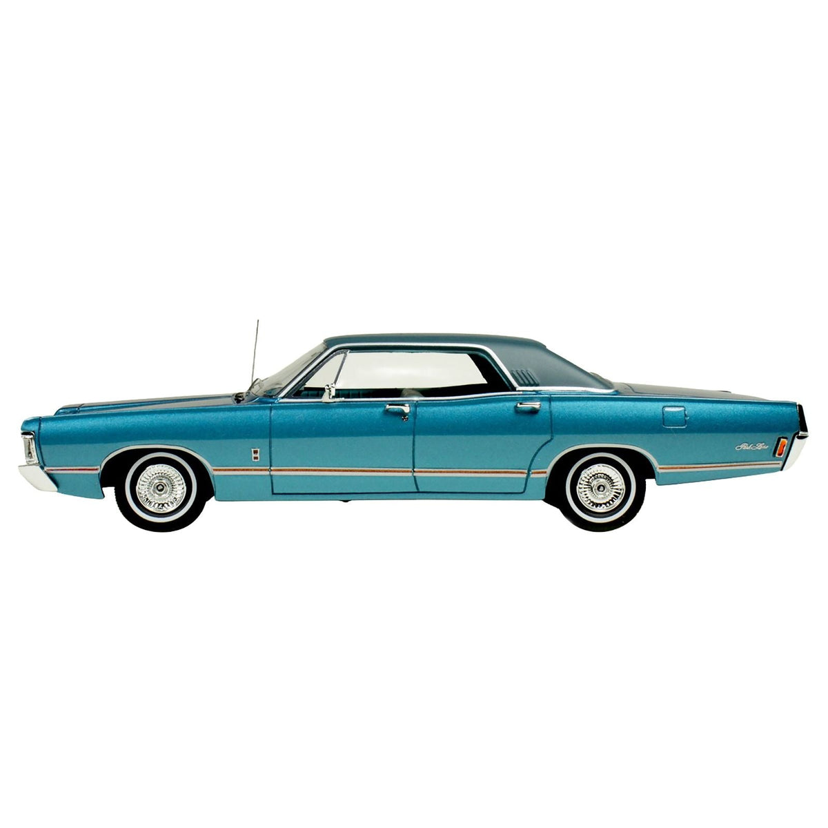 1968 Mercury Brougham Gulfstream Aqua Metallic with Blue Interior Limited Edition to 200 pieces Worldwide 1/43 Model Car by Goldvarg Collection-Goldvarg Collection-ModelCars.com