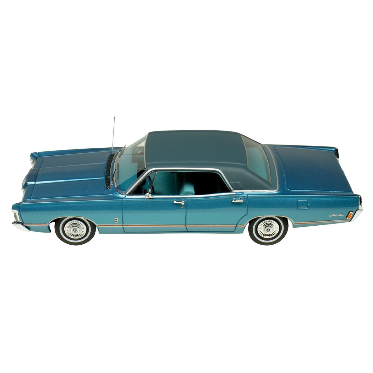 1968 Mercury Brougham Gulfstream Aqua Metallic with Blue Interior Limited Edition to 200 pieces Worldwide 1/43 Model Car by Goldvarg Collection-Goldvarg Collection-ModelCars.com