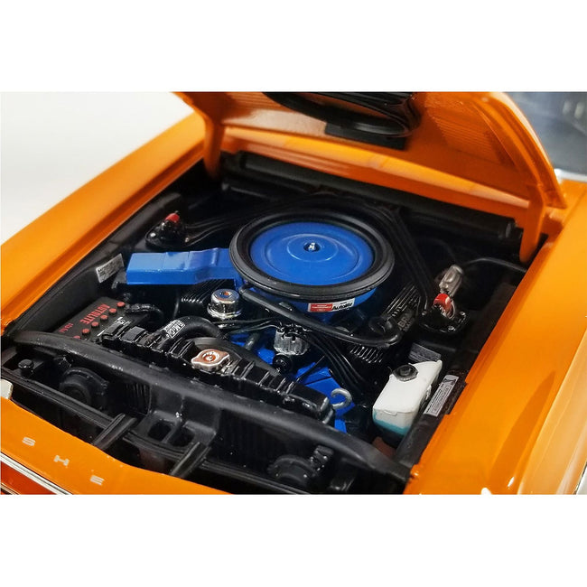 1968 Shelby GT500 KR Orange Metallic (WT Color Code 5107) with White Stripes Limited Edition to 348 pieces Worldwide 1/18 Diecast Model Car by ACME-Acme-ModelCars.com