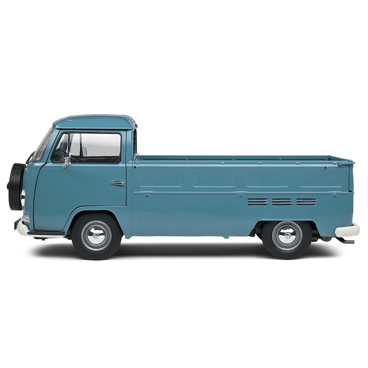 1968 Volkswagen T2 Pickup Truck Petrol Blue 1/18 Diecast Model Car by Solido-Solido-ModelCars.com