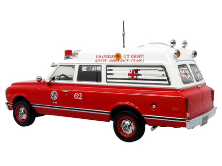 1969 Chevrolet C-10 Ambulance "Los Angeles City Fire Department" Red and White "5 Alarm" Series Limited Edition 1/50 Diecast Model by Iconic Replicas-Iconic Replicas-ModelCars.com